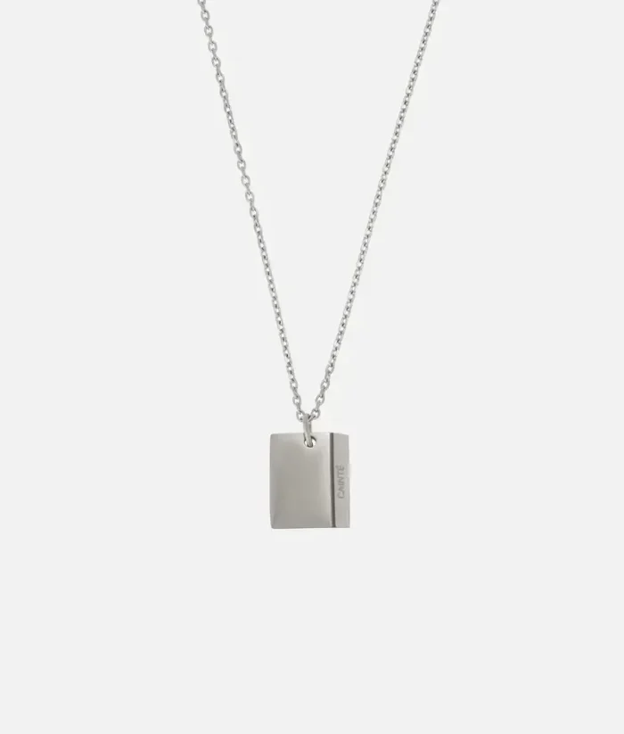 Cainte Silver Edge Necklace