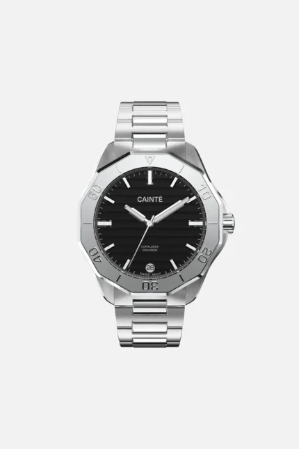 CORALSEEK Black, Swiss Movement, Quartz Watch