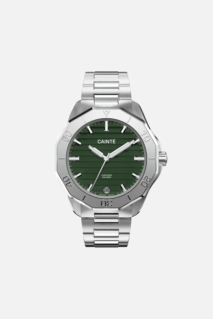 CORALSEEK Green, Swiss Movement, Quartz Watch CORALSEEK Green, Swiss Movement, Quartz Watch