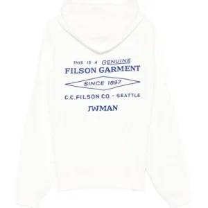 Junya Watanabe Men’s White Logo Cotton Hoodie