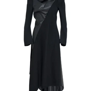 Junya Watanabe Ruff-Collar Midi Dress