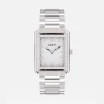 Cainte Silver Square Dial Watch | Luxury Stainless Steel