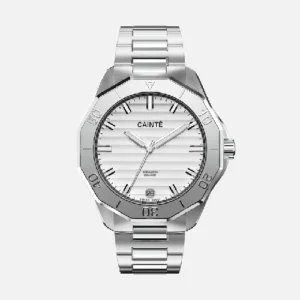 Cainte Silver Luxury Dive Watch | Stainless Steel Bracelet