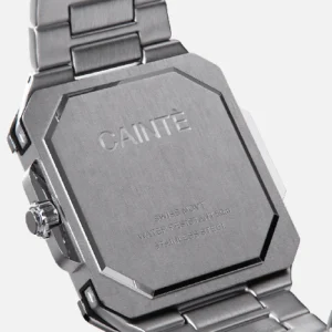 Cainte Silver Square Luxury Watch | Stainless Steel Design