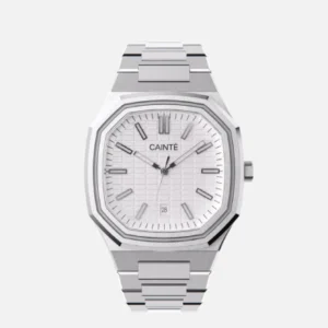 Cainte Silver Luxury Watch | Octagonal Stainless Steel Design