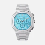 CAINTÉ Blue Dial Chronograph Watch for Men – Stainless Steel
