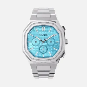 CAINTÉ Blue Dial Chronograph Watch for Men – Stainless Steel
