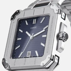 CAINTÉ Blue Square Watch for Men – Stainless Steel Luxury Design