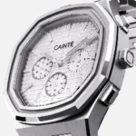 CAINTÉ White Chronograph Watch for Men – Stainless Steel Design