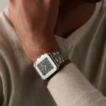 CAINTÉ Green Square Watch for Men – Luxury Stainless Steel Design
