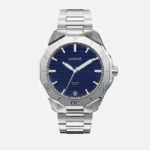 CAINTÉ Blue Bezel Watch for Men – Stainless Steel Luxury Design
