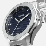CAINTÉ Blue Bezel Watch for Men – Stainless Steel Luxury Design
