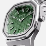 CAINTÉ Green Dial Watch for Men – Luxury Stainless Steel Design