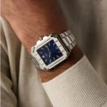 CAINTÉ Blue Square Watch for Men – Stainless Steel Luxury Design