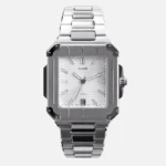 CAINTÉ Silver Square Watch 2026 – Premium Stainless Steel Design