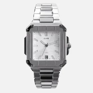 CAINTÉ Silver Square Watch 2026 – Premium Stainless Steel Design