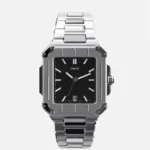 CAINTÉ Black Square Watch for Men – Luxury Stainless Steel Design