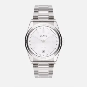 CAINTÉ White Dial Watch for Men – Luxury Stainless Steel Watch