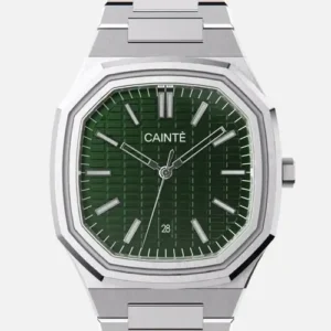 CAINTÉ Green Dial Watch for Men – Luxury Stainless Steel Design