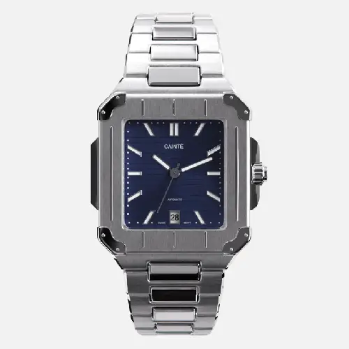 CAINTÉ Blue Square Automatic Watch – Premium Stainless Steel