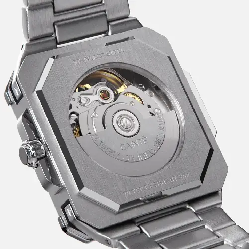 CAINTÉ Blue Square Automatic Watch – Premium Stainless Steel