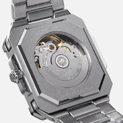 CAINTÉ Black Square Automatic Watch – Premium Stainless Steel