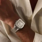CAINTÉ Square Silver Watch for Men – Stainless Steel Design