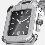 CAINTÉ Black Square Watch for Men – Luxury Stainless Steel Design