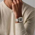 CAINTÉ Black Square Watch for Men – Luxury Stainless Steel Design