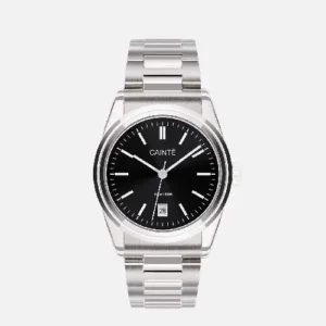CAINTÉ Black Dial Watch for Men – Luxury Stainless Steel Design