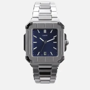 CAINTÉ Blue Square Watch for Men – Stainless Steel Luxury Design