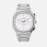 CAINTÉ White Chronograph Watch for Men – Stainless Steel Design