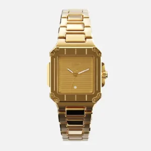CAINTÉ Gold Rectangular Watch for Women – Premium Style