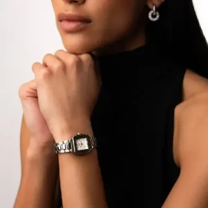 CAINTÉ Silver Square Watch for Women – Stunning Premium Style