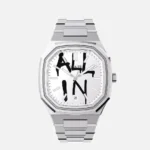 CAINTÉ Silver Graphic Watch for Men – Bold Stylish Design
