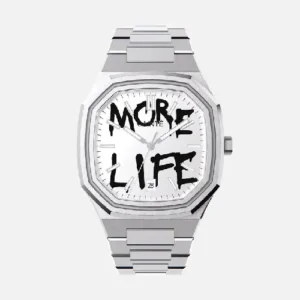 CAINTÉ Graffiti Silver Watch for Men – Unique Modern Style