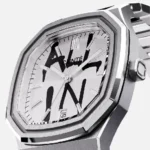 CAINTÉ Silver Graphic Watch for Men – Bold Stylish Design