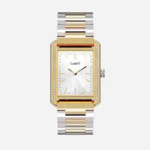 CAINTÉ Two Tone Rectangular Watch for Women – Stunning