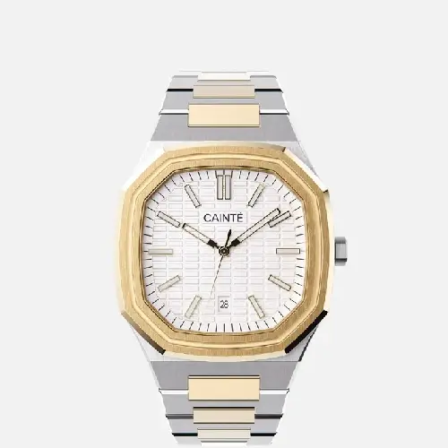 CAINTÉ Two-Tone White Dial Watch for Men – Classic Style CAINTÉ Two-Tone White Dial Watch for Men – Classic Style