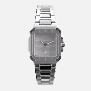 CAINTÉ Silver Rectangular Watch for Women – Stunning