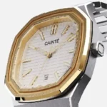 CAINTÉ Two-Tone White Dial Watch for Men – Classic Style