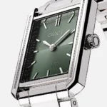 CAINTÉ Green Dial Stainless Steel Watch – Modern Men's Design