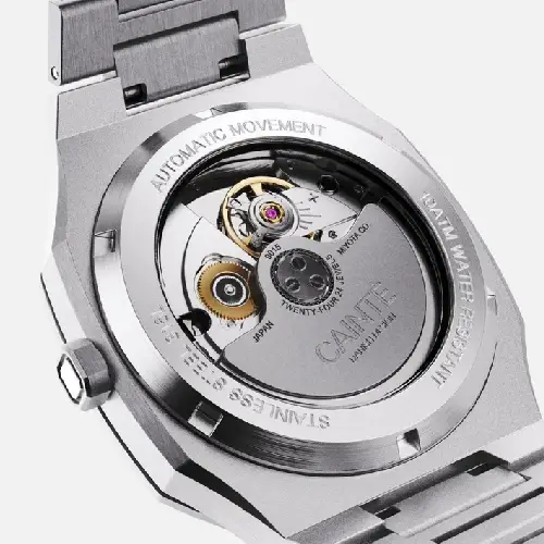 CAINTÉ Blue Dial Automatic Stainless Steel Men's Watch