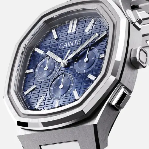 CAINTÉ Blue Chronograph Watch – Premium Stainless Steel