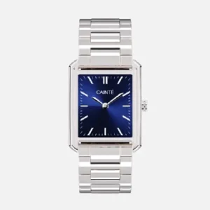 CAINTÉ Blue Rectangular Watch – Premium Stainless Steel