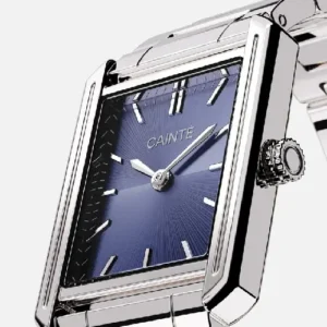 CAINTÉ Blue Rectangular Watch – Premium Stainless Steel